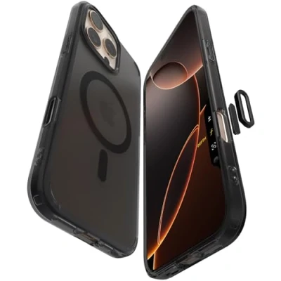 Abbildung von Spigen für iPhone 16 Pro Max Camera Control Button Kamerasteuerung Aktivierte Hülle Ultra Hybrid T MagFit, Kompatibel mit MagSafe Zubehör Frost Black