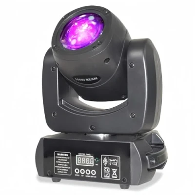 Abbildung von 100W Moving Head Led Beam DMX512 Bühnenlicht mit 8 Gobos und Farben Partylicht DJ Licht Prisma Lichteffekt Stage Strobe für Bar Club Disco Hochzeit Party