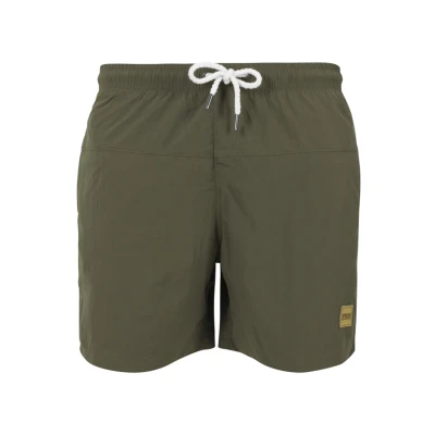 Abbildung von Urban Classics Block Badeshorts, Herren, Größe: XS, Olive