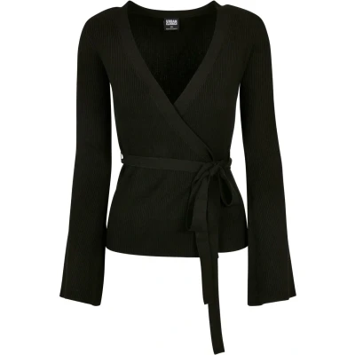 Abbildung von Urban Classics Wrapped Strickjacke, Damen, Größe: Medium, Black