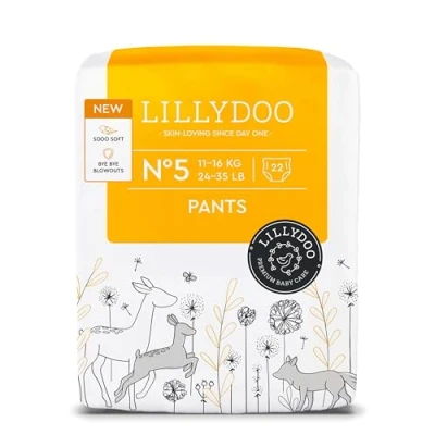 Abbildung von LILLYDOO Baby Windeln Pants Größe 5 (11 16 kg), 22 Höschenwindeln, Sicherer Auslaufschutz Hautfreundlich, Weich &amp; Ohne Lotionen für empfindliche Haut, Dermatologisch getestet