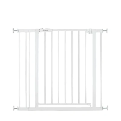 Abbildung von hauck Treppenschutzgitter Türschutzgitter Open N Stop 2 inkl. 9 cm Verlängerung für Breiten 84 89 cm, ohne Bohren, Einhändiges Beidseitiges Öffnen, Manueller Schließmechanismus, Metall (White)
