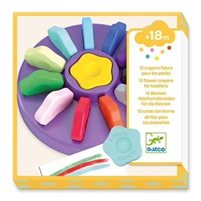 Abbildung von DJECO Farben für Kinder 12 in Blumenform (39005), mehrfarbig, 1 Stück