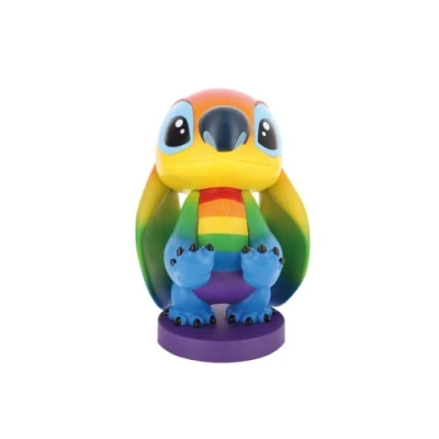 Abbildung von Cableguys Spielfigur aus der Disney Rainbow Stitch Pride Collection, Zubehör für Controller oder Smartphone Halter, USB Kabel, 20 cm