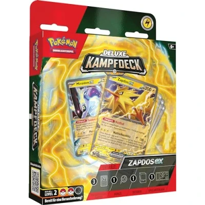 Abbildung von Pokémon Sammelkartenspiel: Deluxe Kampfdeck Zapdos ex (sofort spielbares Deck mit 60 Karten &amp; Zubehör)