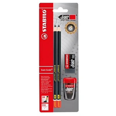 Abbildung von STABILO Bleistift Set Exam Grade Härtegrad HB 4er Pack inkl. Spitzer und Radierer