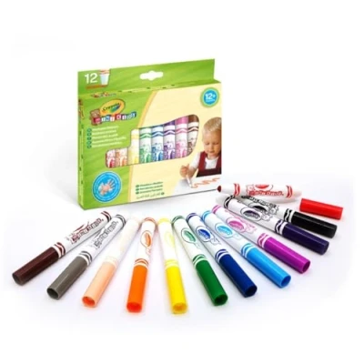 Abbildung von CRAYOLA Mini Kids Filzstifte Kinder Auswaschbar, Malstifte Set Für Kleinkinder In 12 Farbtönen, Ungiftige Filzstifte, Bastel Set, Fasermaler Kinder, Ab 1 Jahr