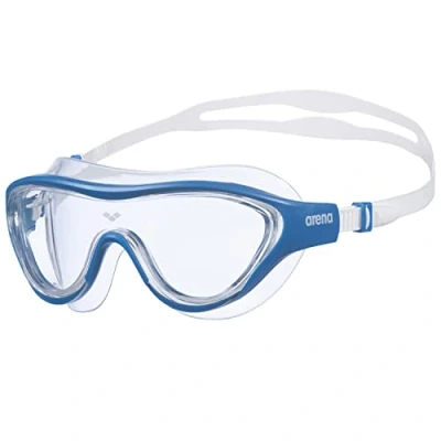 Abbildung von arena The One Mask Anti Fog Schwimmmaske für Erwachsene, mit Großen Gläsern, UV Schutz, Selbstjustierender Nasensteg, Orbit Proof Dichtungen, Blau (Clear Blue White)