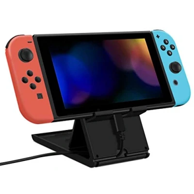 Abbildung von HORI Playstand (Schwarz) Faltbarer Ständer für Nintendo Switch Offiziell Lizenziert