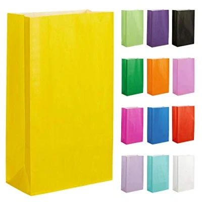 Abbildung von Thepaperbagstore 10 Papiertüten für Partys und Geschenke Gelb 140x245x70mm