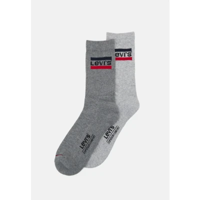 Abbildung von Levi&#039;s Regular CUT LOGO 2 PACK Socken, Größe: 35 38, Grey