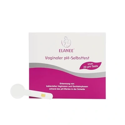 Abbildung von ELANEE Vaginaler pH Selbsttest zur Früherkennung bakterieller Infektionen und Schwangerschaftsvorsorge, Blasensprung, 20 Stück (736 00)