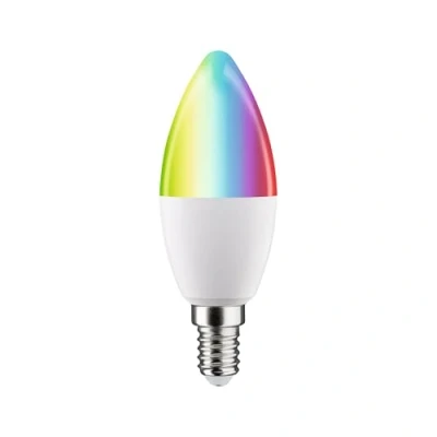 Abbildung von Paulmann 29146 Standard 230V Smart Home Zigbee LED Birne E14 470lm 5W RGBW+ dimmbar Matt Leuchtmittel