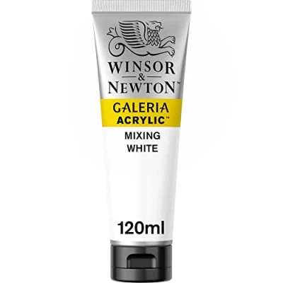 Abbildung von Winsor &amp; Newton 2131415 Galeria Acrylfarbe, hohe Pigmentierung, lichtecht, buttrige Konsistenz, 120ml Tube, mischweiß