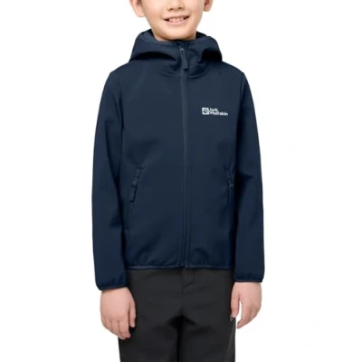 Abbildung von Jack Wolfskin Fourwinds KIDS Unisex Softshelljacke für Kinder, Größe: 140, Night blue