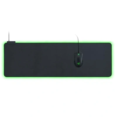 Abbildung von Razer Goliathus Extended Chroma Extra große weiche XXL Gaming Maus Matte mit RGB Beleuchtung (Kabelhalterung, Stoff Oberfläche, gesteppter Rand, optimiert für alle Mäuse) Schwarz