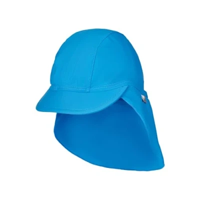 Abbildung von Sterntaler Schirmmütze Nacken Uni Baby und Kinder Mütze mit Nackenschutz UV Schutz 50+ Bademütze Kopfbedeckung Schwimmbad Strand Unisex Bademode leuchtblau, Größe 55