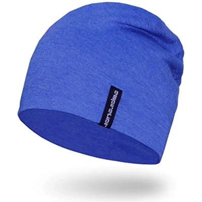 Abbildung von EMPIRELION 9&quot; Multifunktionale Leichte Running Beanie Mützen Skull Cap Radsport Kappen Helmfutter Helm Unterziehmütze Schlaf für Damen Herren (Königsblau Melange)