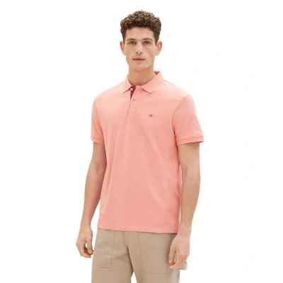 Abbildung von TOM TAILOR Herren Basic Piqué Poloshirt, Hazy Coral Rose, XL