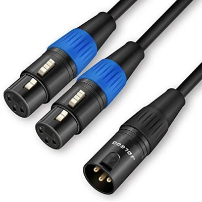 Abbildung von JOLGOO XLR Splitter Kabel, Dual Female zu Male Y Mikrofonkabel, 2 1 0,5m