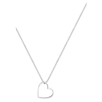 Abbildung von Elli Heart CUT OUT Halskette silvercoloured, Damen, Größe: 45, Silver coloured