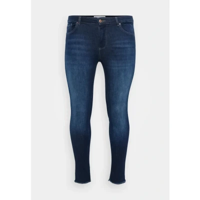 Abbildung von ONLY Carmakoma Carwilly LIFE RAW Jeans Skinny Fit, Damen, Größe: 50x34, Dark blue denim