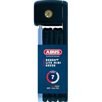 Abbildung von ABUS Faltschloss Bordo Lite Mini 6055/60 Extra leichtes Fahrradschloss aus Spezialstahl Sicherheitslevel 7 60 cm Dunkelblau Hellblau