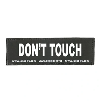 Abbildung von Julius K9 162LR K 27690 Klettaufschrift, DON&#039;T TOUCH, klein, schwarz