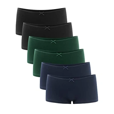 Abbildung von Libella® Panties Damen Boxershorts Unterhose Unterwäsche Set Baumwolle 6er Pack 3901 Rosa/Hellrosa/Grasgrün/Dunkelrosa/Aprikosenweiß/Himmelblau L