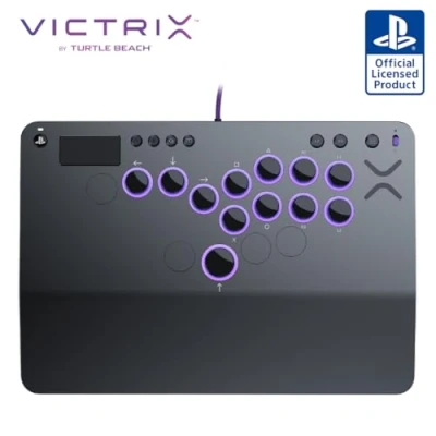 Abbildung von Turtle Beach Victrix Pro KO Leverless All Button Fight Stick for PlayStation 5, Officially Licensed PS5PS4, Windows 10/11 PC, Customizable eSports Tournament Ready Controller, Gray