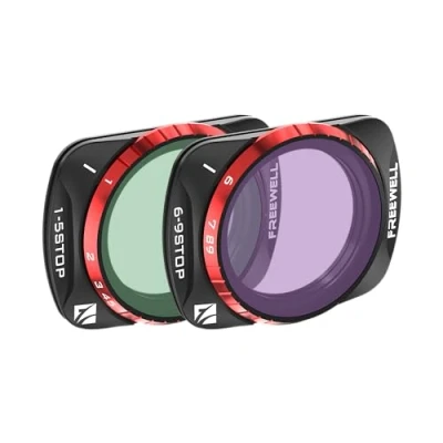 Abbildung von Freewell VND Filter, 2er Pack, variabler ND 1 5 Stop, 6 9 für Osmo Pocket 3 Belichtung in Echtzeit anpassen