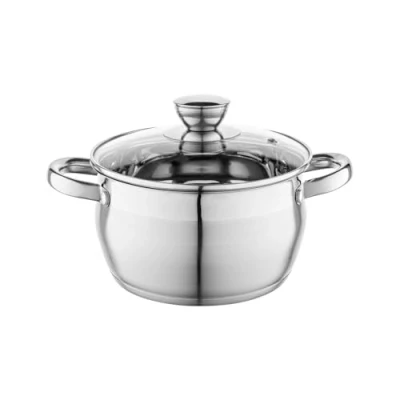 Abbildung von FLORINA Topf aus Edelstahl (3,4 l) 20 cm I Kochtopf OLIVER Mit Glasdeckel Messbecher Spülmaschinengeeignet Nudeltopf, Suppentopf, Pastatopf Ideal für alle Herdarten und Induktion