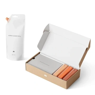 Abbildung von am Bildschirmreiniger Set 3er Pack 200 ml Nachfüllung Screen Cleaner All in One Display Reiniger für Auto, Smartphone, Tablets Handy Reinigungsset mit Bildschirm Reinigungstüchern und Spray Orange