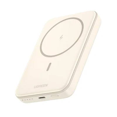 Abbildung von UGREEN Nexode Wireless Powerbank 10000mAh Magnetische Power Bank mit USB C Schnellladefunktion, Kabellose externer Akku MagSafe kompatibel iPhone 16 Pro Max/Pro/16/15 Max/Pro/15/14/13/12(Weiß)