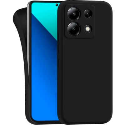 Abbildung von MyGadget Hülle kompatibel mit Xiaomi Redmi Note 13 Pro 5G Poco X6 robuste Handyhülle TPU Case Slim Silikonhülle Back Cover Kratzfest Schutzhülle Matt Schwarz