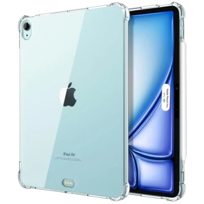 Abbildung von TiMOVO Hülle für iPad Air 11 Zoll (M2) 2024, 6./5./4. Generation (2024/2022/2020), Schlank TPU Klar Transparent Rückseite Schutzhülle, Apple Pencil Pro/2nd/USB C,