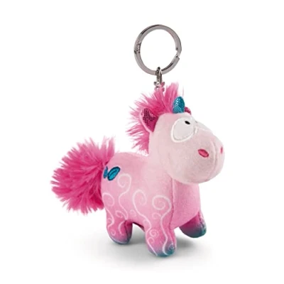Abbildung von NICI 49100 Schlüsselanhänger Einhorn Midnight Floral 10cm pink Nachhaltiger Begleiter Kuscheltieranhänger mit Schlüsselring für Schlüsselband, Schlüsselbund &amp; Schlüsselhalter