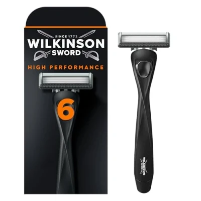 Abbildung von Wilkinson Sword 6 Rasierer für Männer, + 1 Rasierklinge, diamantbeschichtete Klingen eine besonders gründliche Rasur