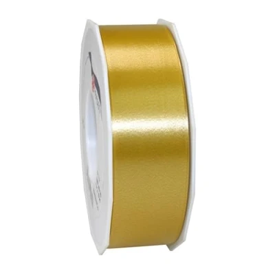 Abbildung von C.E. PATTBERG Geschenkband Gold, 91 Meter Ringelband 40 mm zum Basteln, Dekorieren &amp; Verpacken von Geschenken zu jedem Anlass