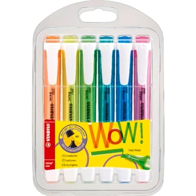 Abbildung von Textmarker STABILO swing cool 6er Pack mit 6 verschiedenen Farben