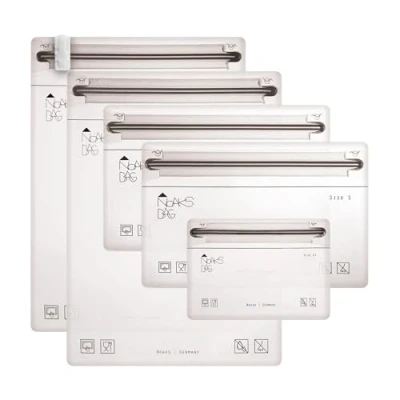Abbildung von Noaks Bag Smart Set 5 x Schutzhülle [1 XS / 2 S M] ZIP Beutel 100% wasserdicht, geruchsdicht &amp; sicher