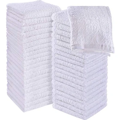 Abbildung von Utopia Towels 60 Stück Seiftücher, 30x30 cm mit Aufhängeschlaufen, saugfähige Waschlappen zum Abwischen und Reinigen des Gesichts aus 100% Baumwolle (Weiß)