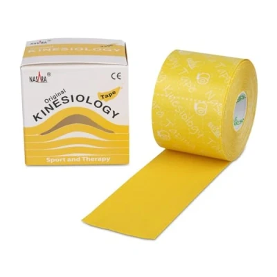 Abbildung von Nasara Original Kinesiologie Physio Tape für Sport und Medizin, Rollengröße 5cm x 5m, Gelb