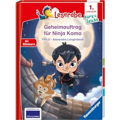 Abbildung von Geheimauftrag für Ninja Komo lesen lernen mit dem Leseraben Erstlesebuch Kinderbuch ab 6 Jahren Lesenlernen 1. Klasse Jungen und Mädchen (Leserabe Klasse) (1. Lesestufe Kurz leicht)