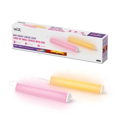 Abbildung von WiZ Light Bar Tischleuchte Tunable White and Color, dimmbar, 16 Mio. Farben, smarte Steuerung per App/Stimme über WLAN, Doppelpack