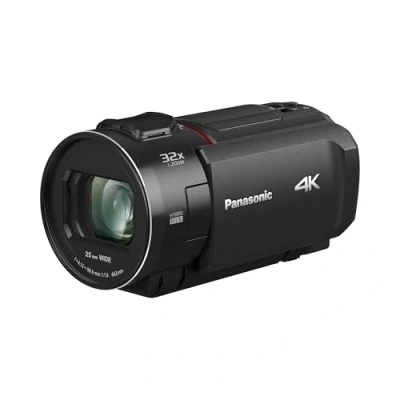 Abbildung von Panasonic HC VX3E K 4K Camcorder, Video (25p), 25 mm F1.8 Weitwinkelobjektiv, 24 facher optischer Zoom, Hybrid OIS+, HDR, Zoom Mikrofon, Touchscreen, kreative Funktionen, Schwarz