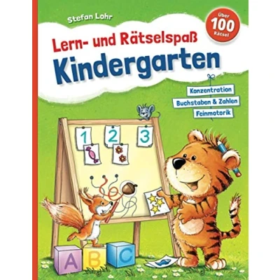 Abbildung von Lern und Rätselspaß Kindergarten: Konzentration, Feinmotorik, Buchstaben, Zahlen, Logik, Malen