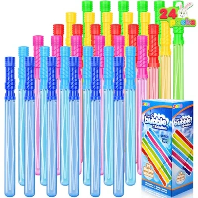 Abbildung von JOYIN 24 große Seifenblasenstäbe Bulk Bubbles (2 Dutzend, 14 Zoll) für Sommerspielzeug, Aktivitäten im Innen und Außenbereich, Seifenblasen, Partyzubehör Kinder
