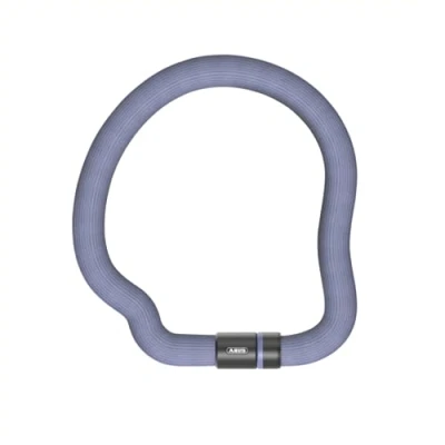 Abbildung von ABUS Kettenschloss Goose Lock biegsames, klapperfreies Fahrradschloss aus gehärtetem Stahl 6 mm stark 110 cm lang mit Schlüssel Blau