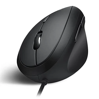 Abbildung von Perixx PERIMICE 519 Ergonomische Maus Vertikales Design kleine Handgrößen oder für Unterwegs USB kabelgebunden PC und Laptop